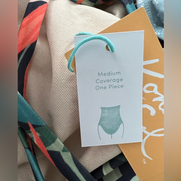 Kona Sol Women's One Piece Swimsuit with Tropical Print - Picture 6 of 11